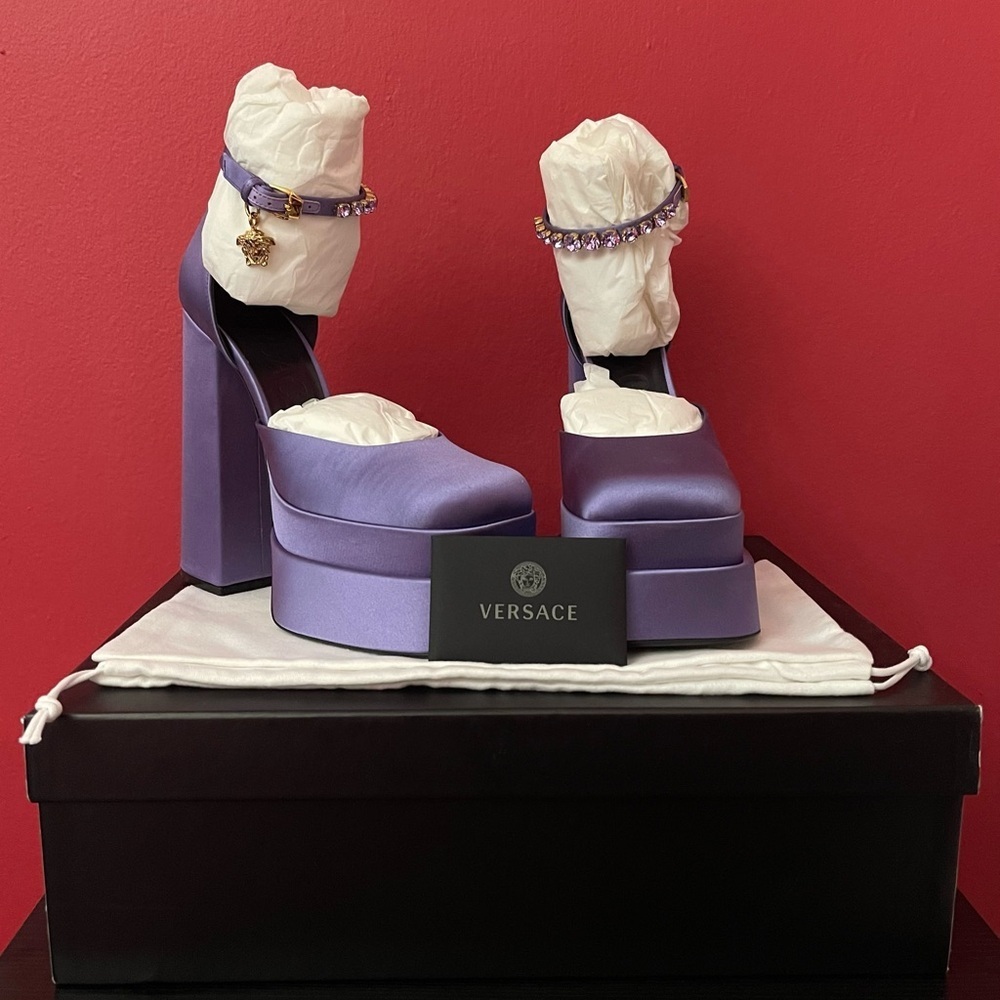 Versace Purple Platform Heels - image 2